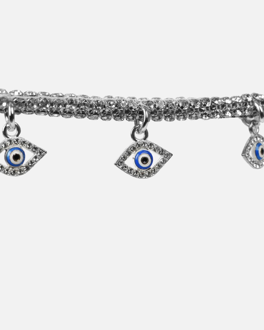 Spirit Blue Glitter Evil Eye Anklet Stiletto Heels