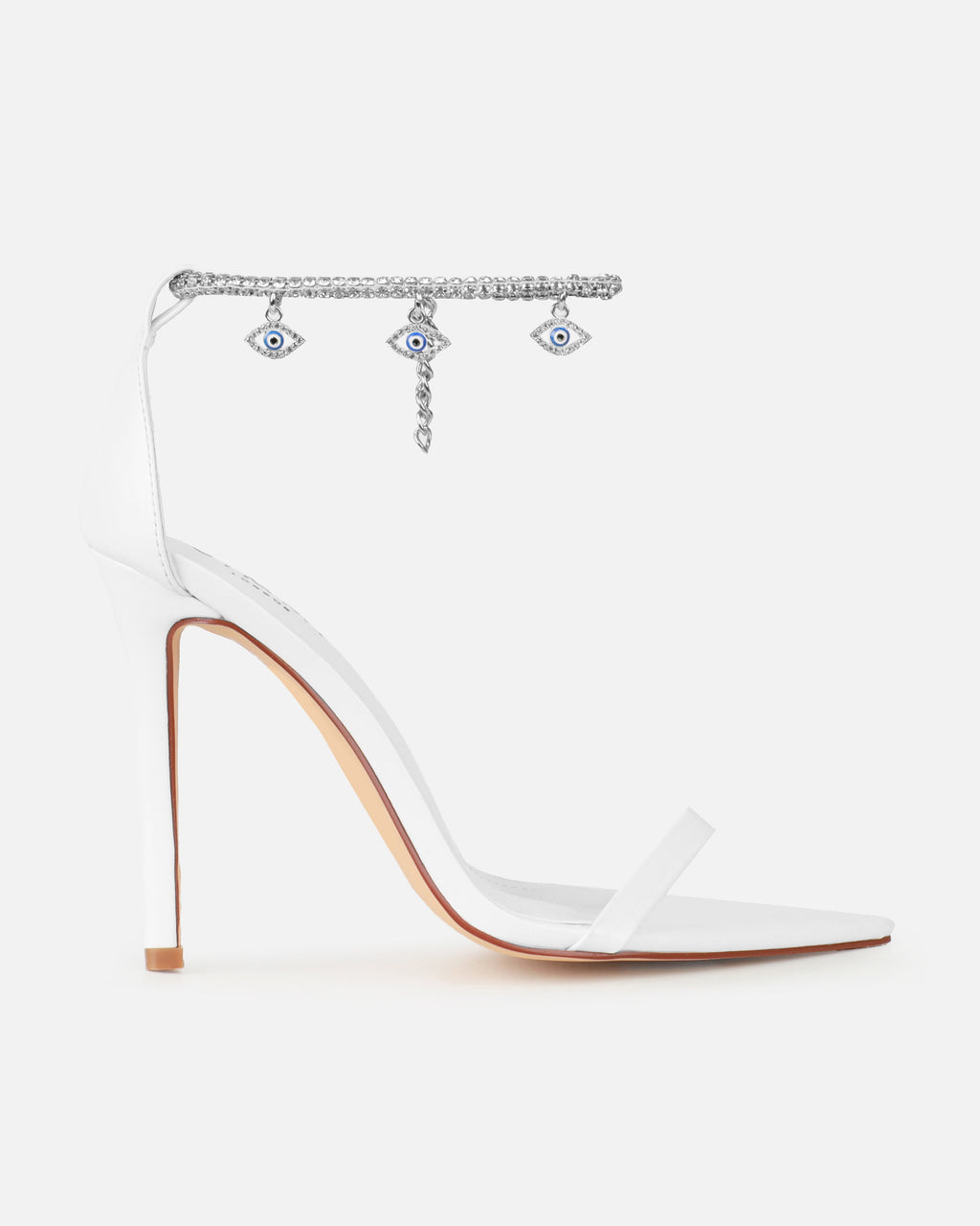 Spirit White Snake Evil Eye Anklet Stiletto Heels
