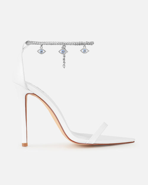 Spirit White Snake Evil Eye Anklet Stiletto Heels