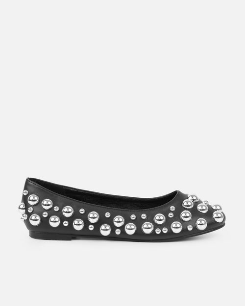 Shan Black Studded Ballet Flats