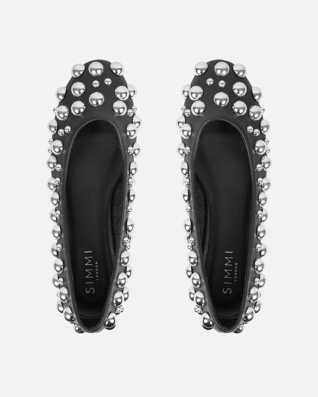 Shan Black Studded Ballet Flats