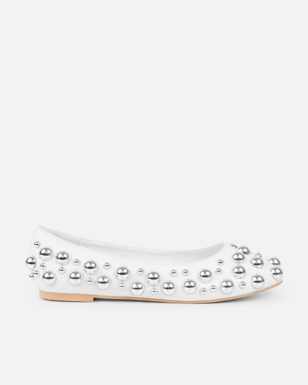 Shan White Studded Ballet