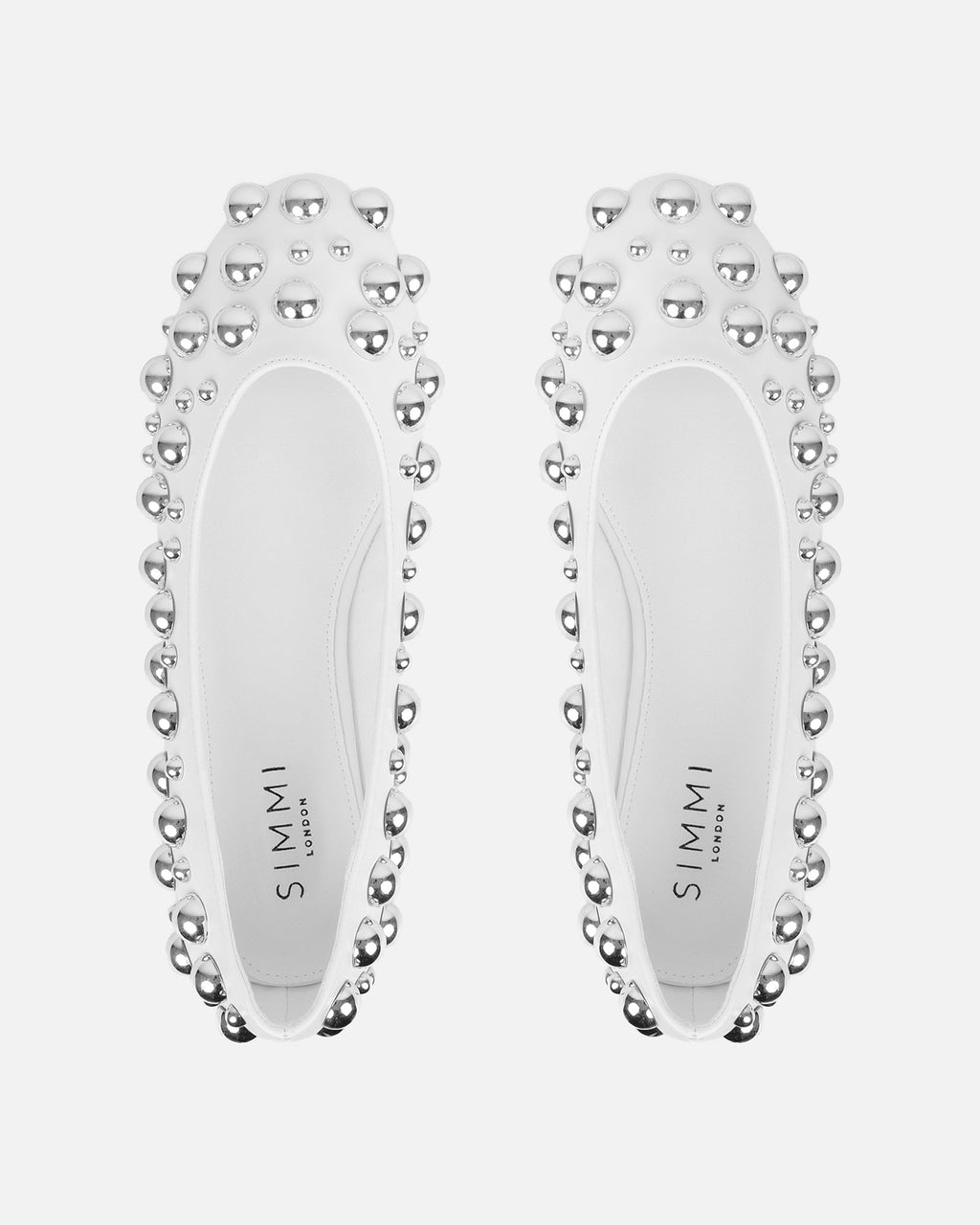 Shan White Studded Ballet