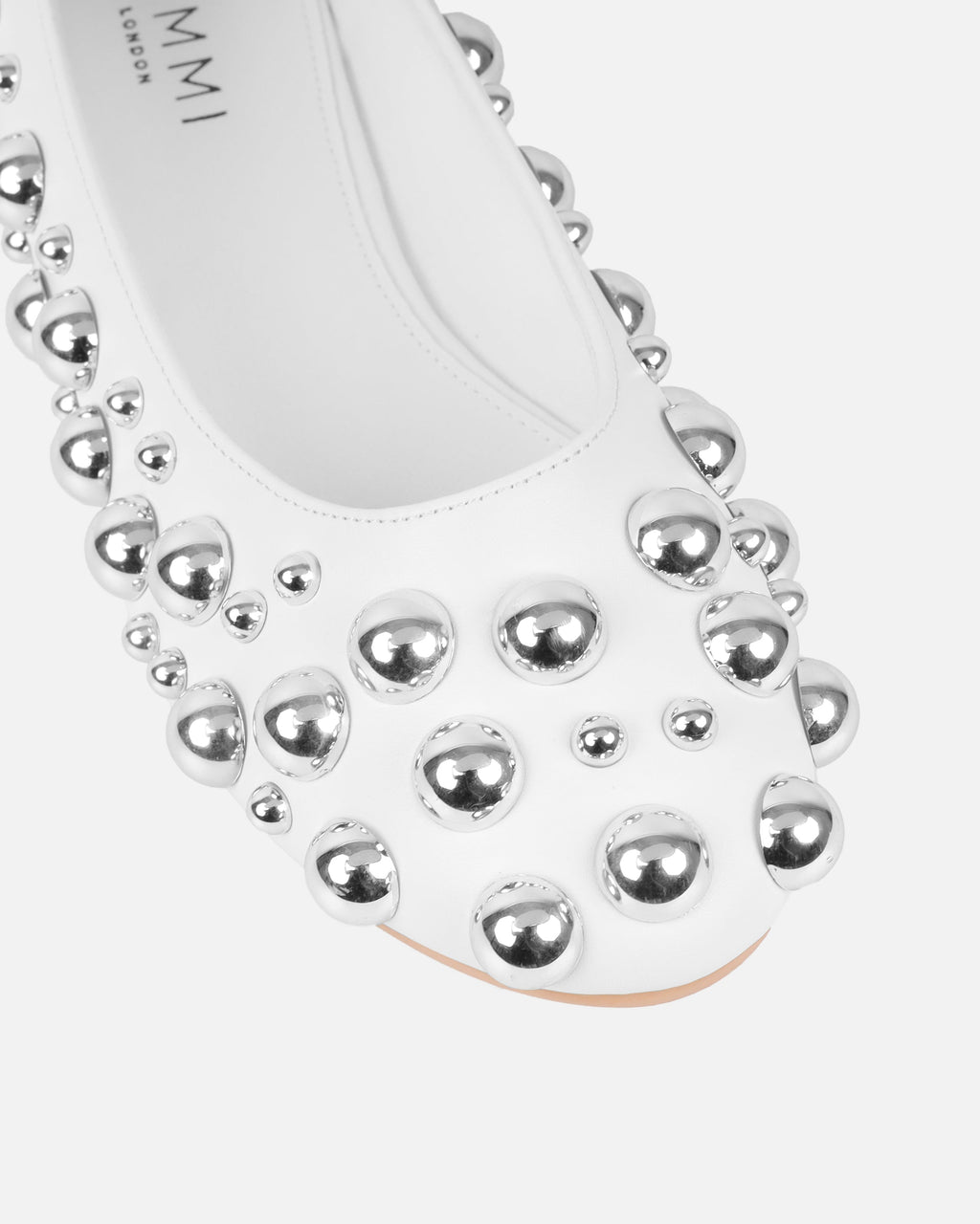 Shan White Studded Ballet