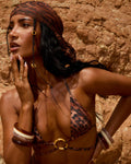 LAHARI LEOPARD PRINT MESH HEADSCARF
