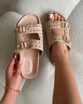 Tabi Nude Slider Sandals