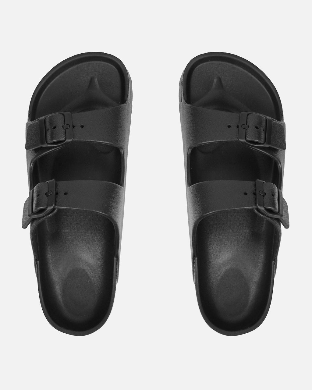 Tropix Black Double Strap Slide Sandals