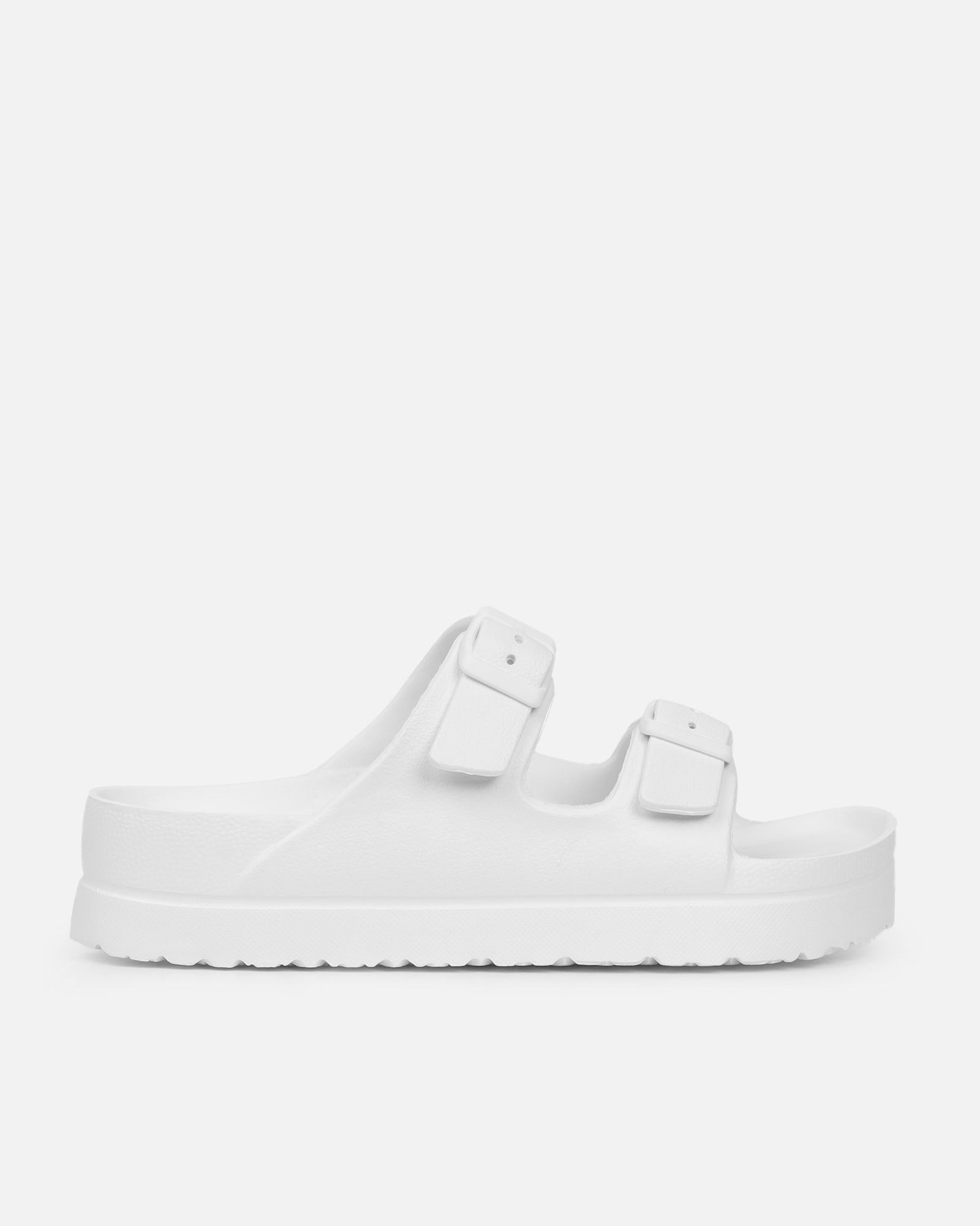 Tropix White Double Strap Slide Sandals