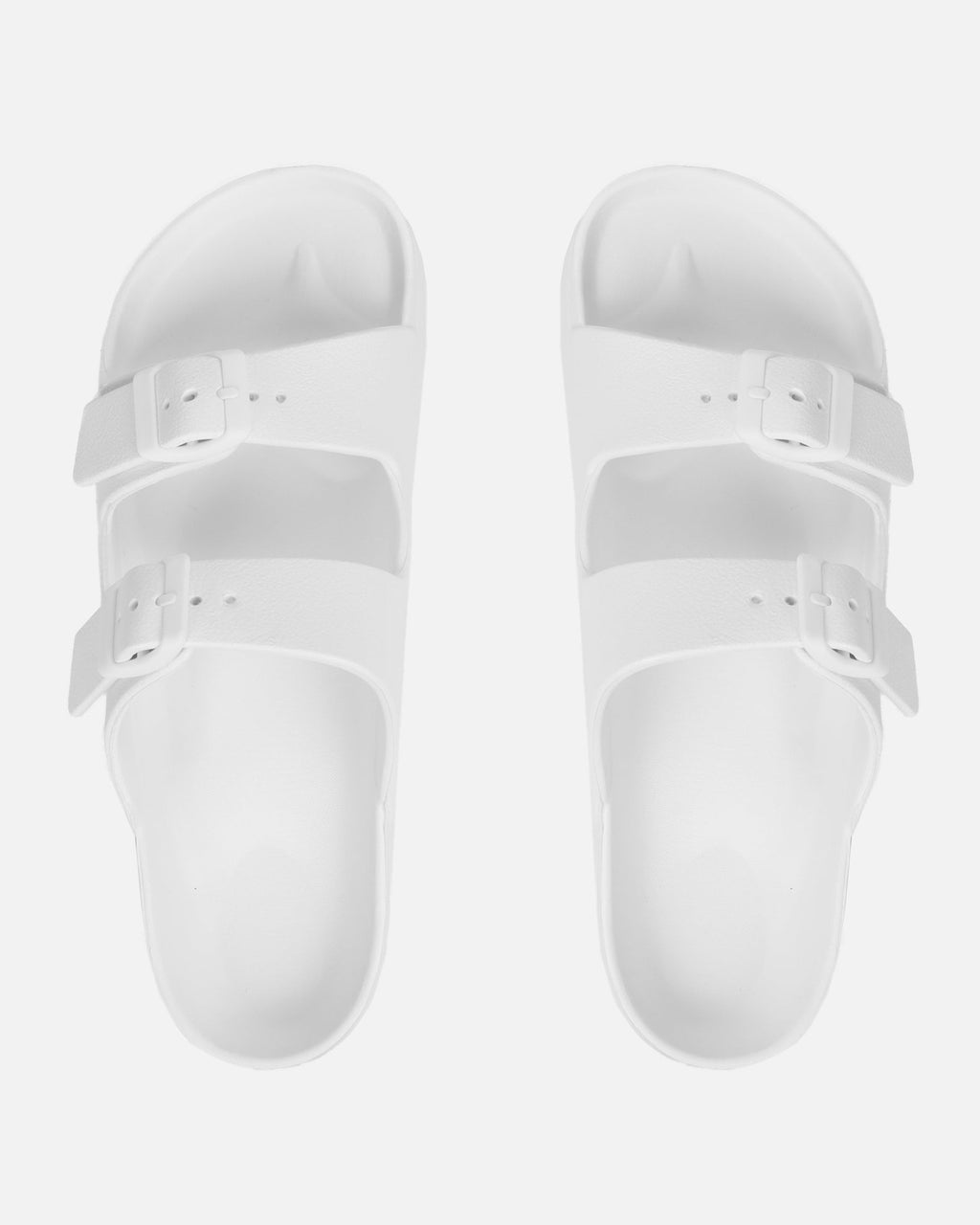 Tropix White Double Strap Slide Sandals