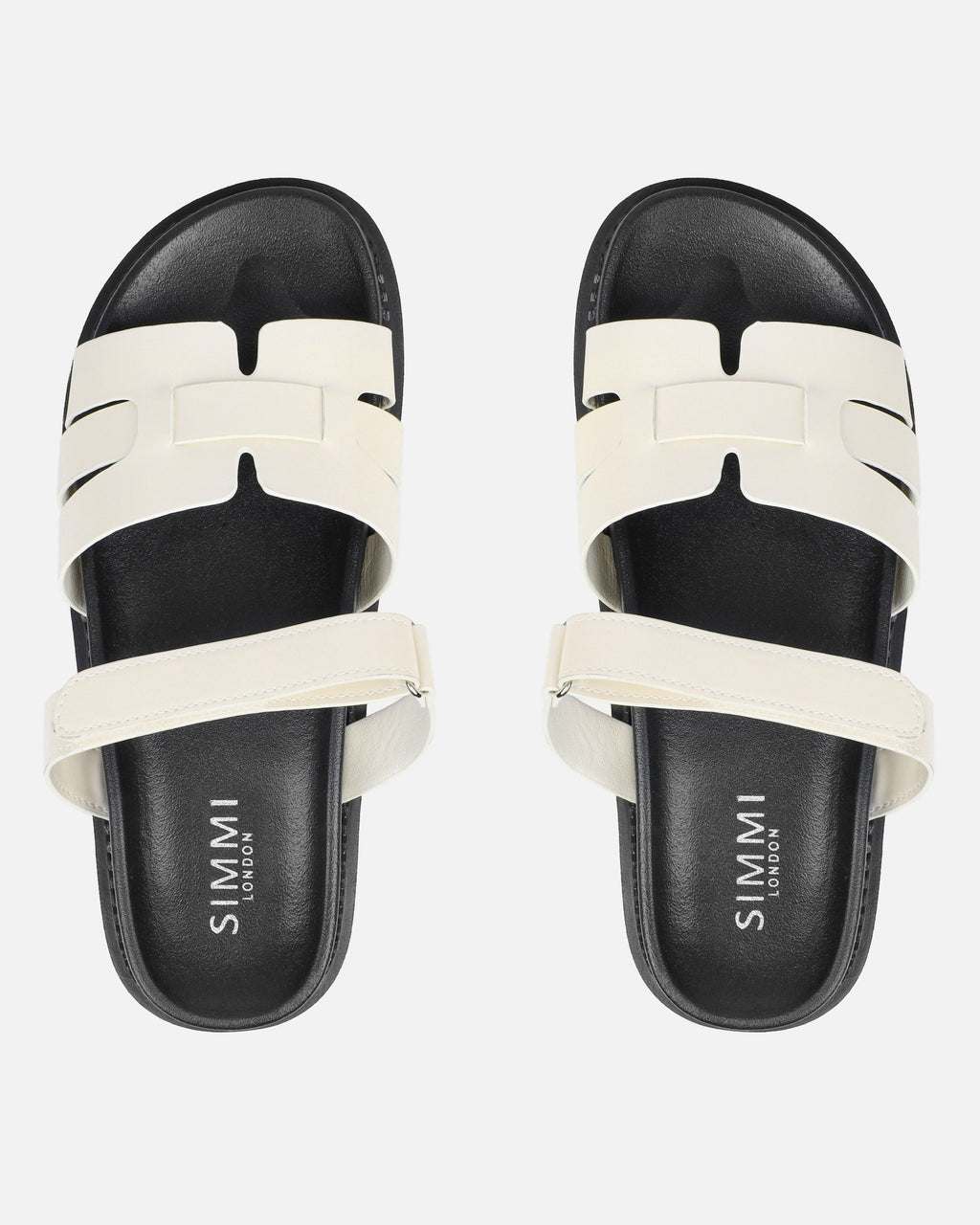 Adelle Ecru Box Chunky Footbed Slides