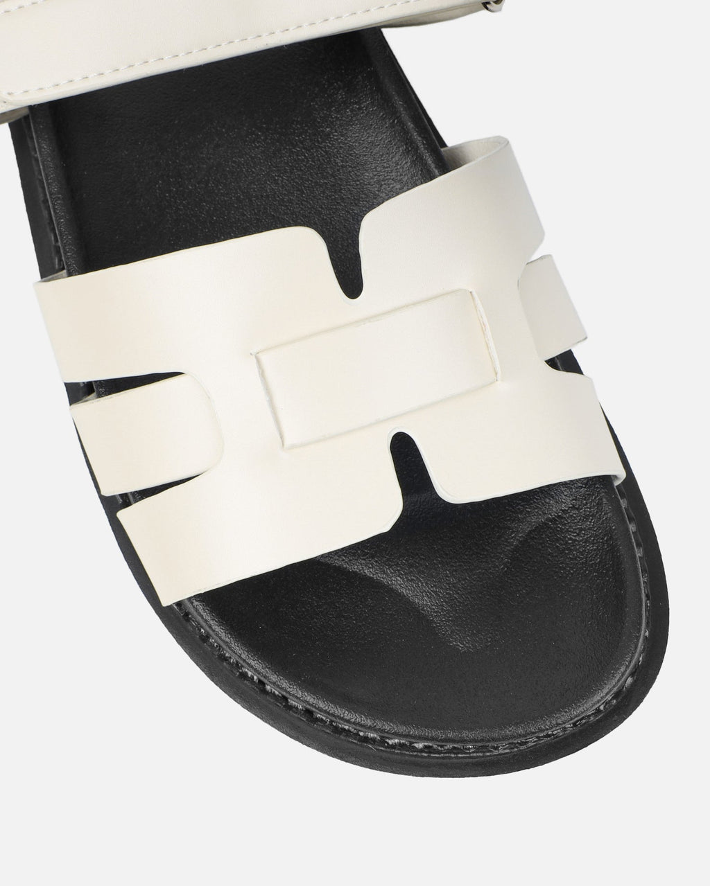Adelle Ecru Box Chunky Footbed Slides