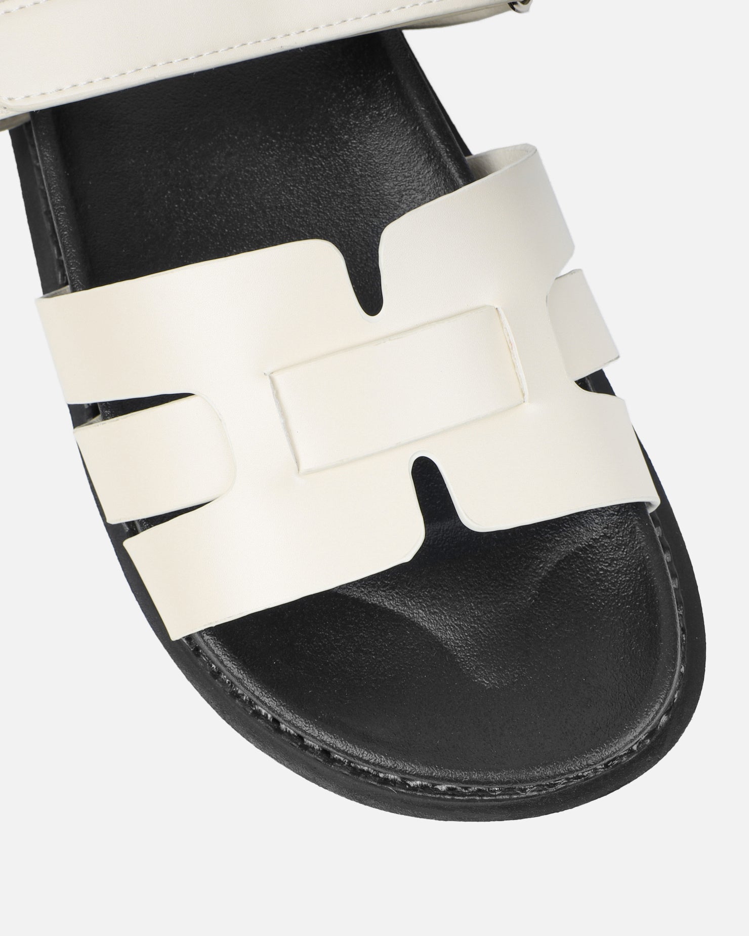 Adelle Ecru Box Chunky Footbed Slides