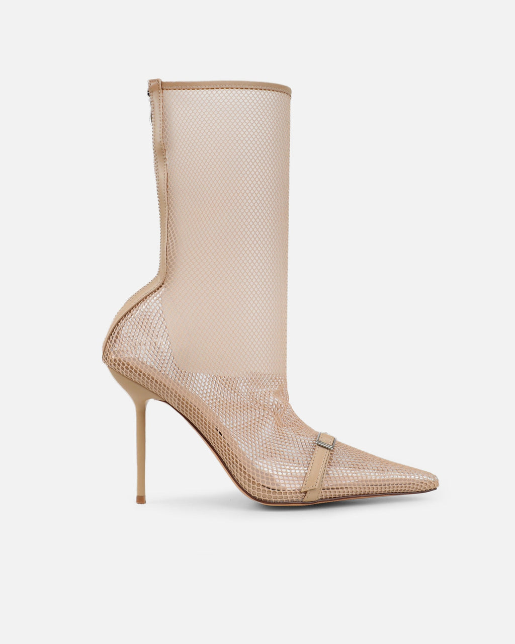 Veronika Nude Mesh Heeled Sandals