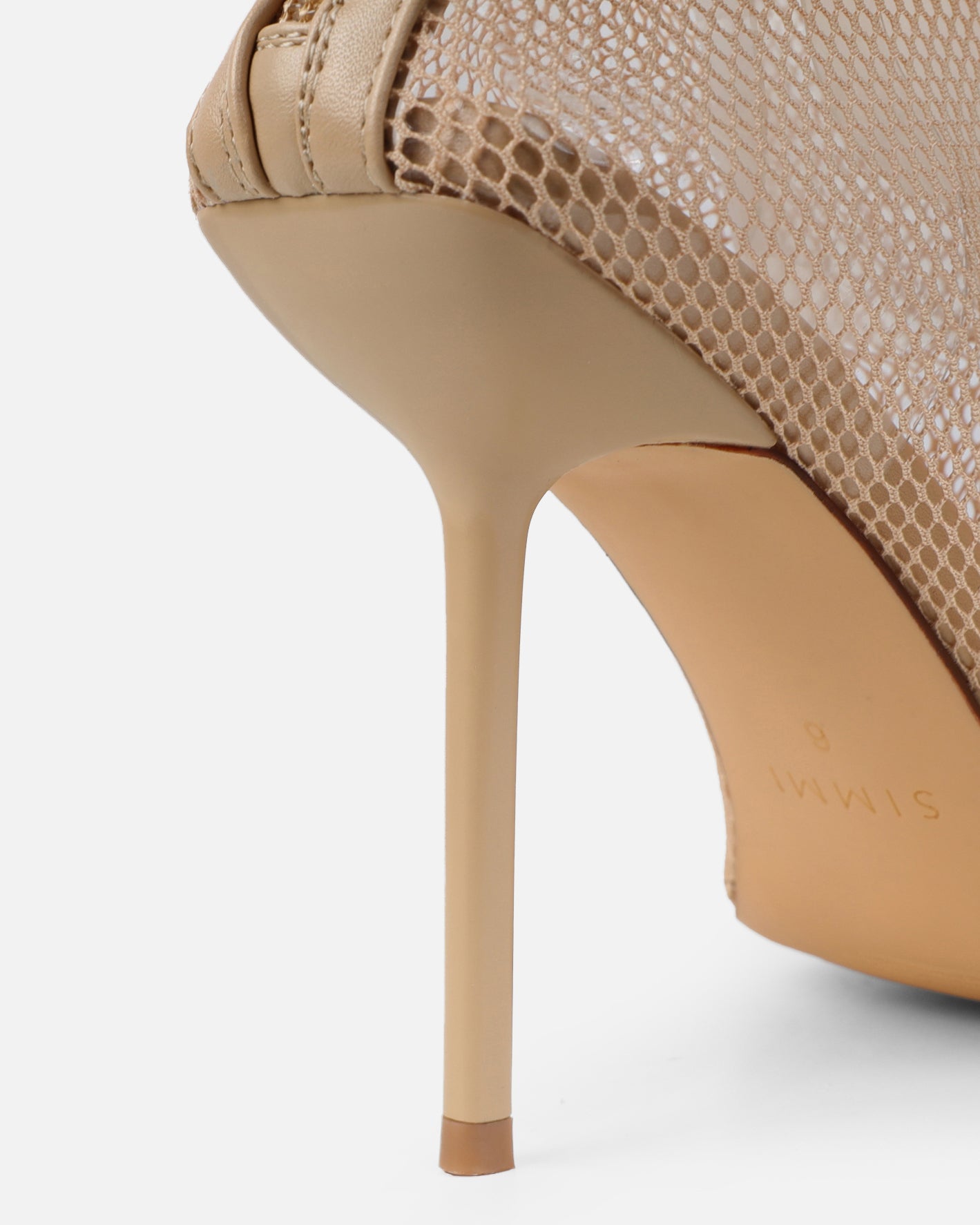 Veronika Nude Mesh Heeled Sandals