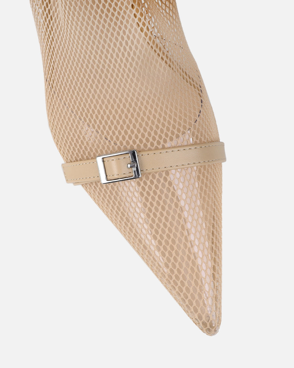 Veronika Nude Mesh Heeled Sandals