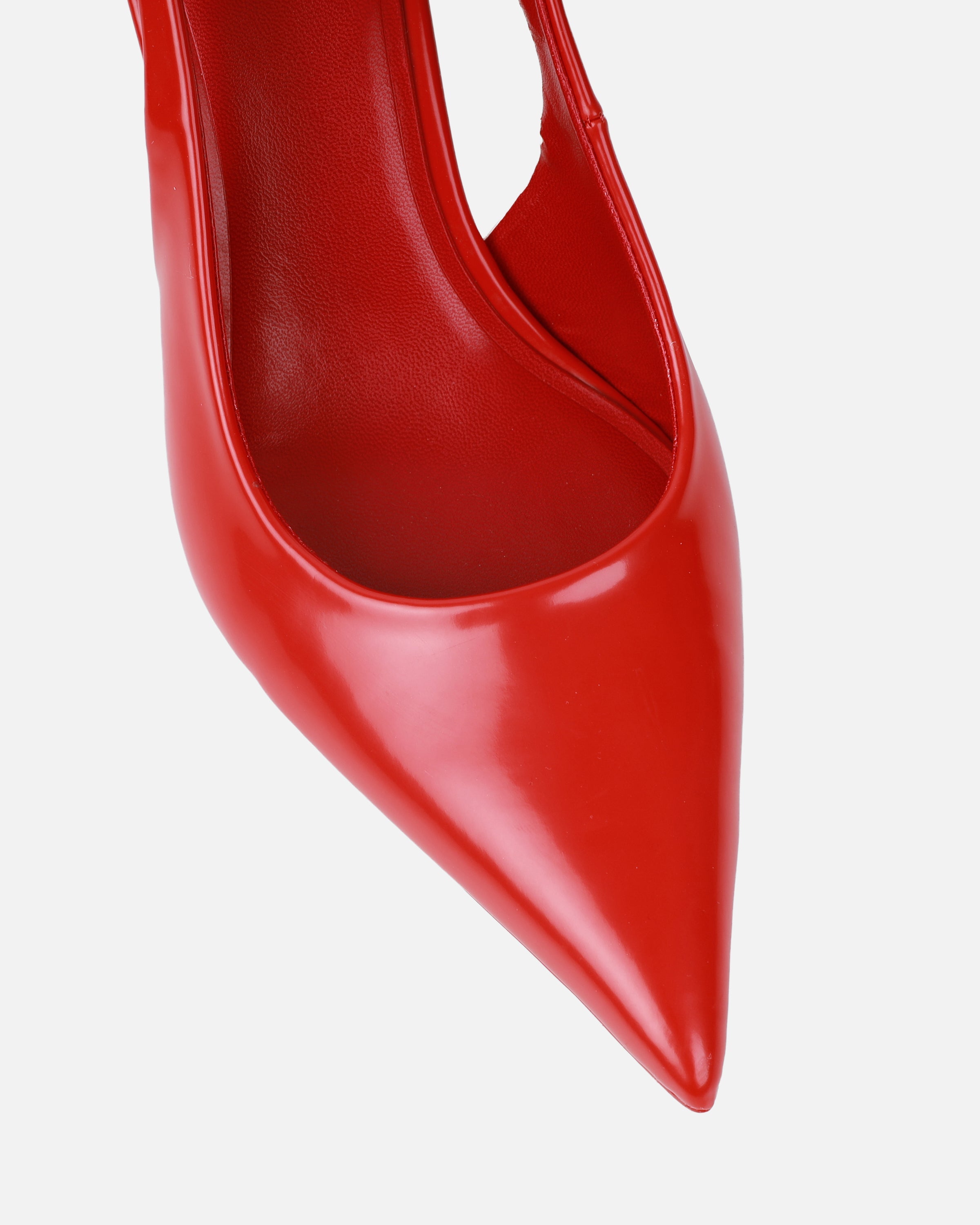 Liorra Wide Fit Red Sling Back Court Shoes