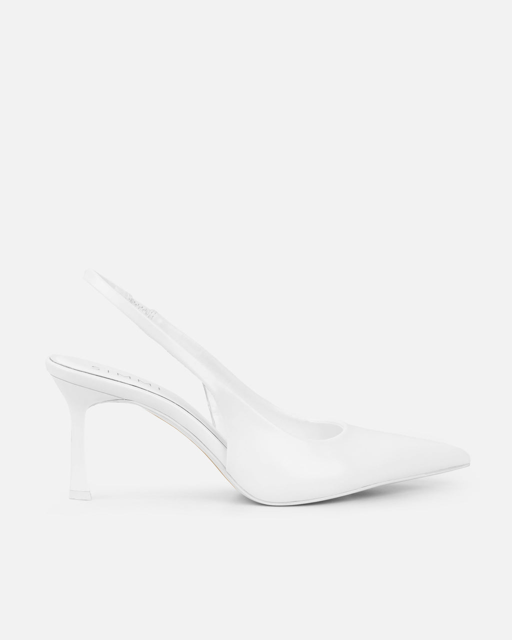 Liorra Wide Fit White Sling Back Court Shoes